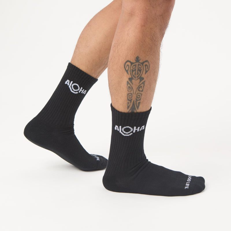 Crew Socks | ALOHA Logo