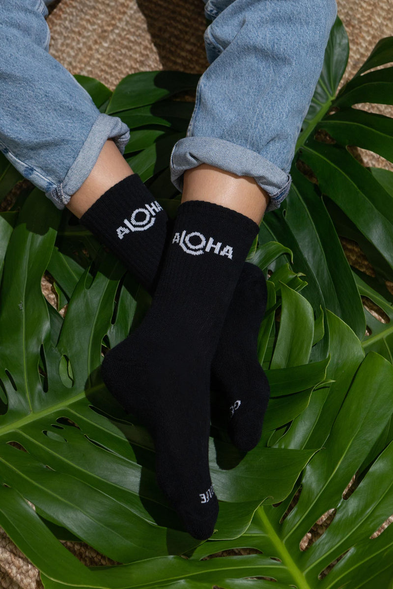 Crew Socks | ALOHA Logo