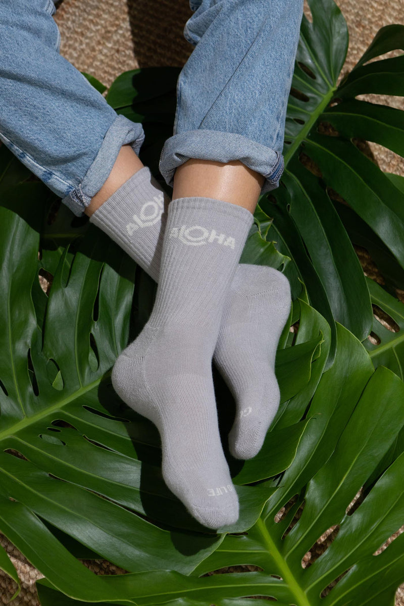Crew Socks | ALOHA Logo