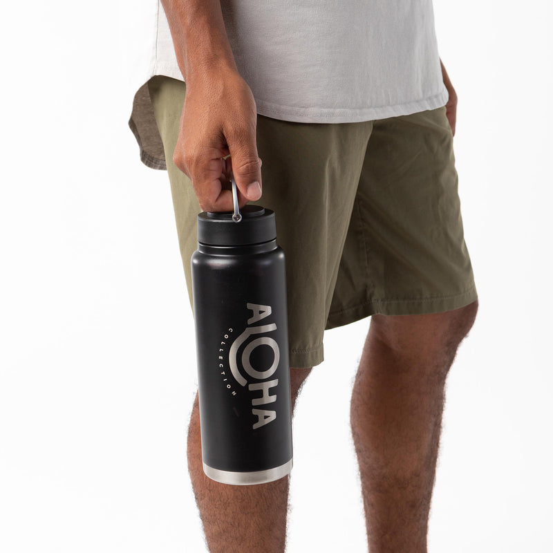 Mizu Water Bottle | Aloha Logo - Close-Up 2