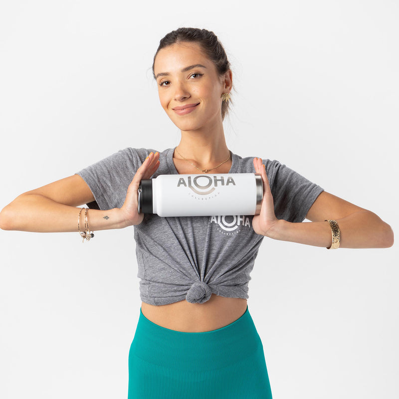 Mizu Water Bottle | Aloha Logo - Back
